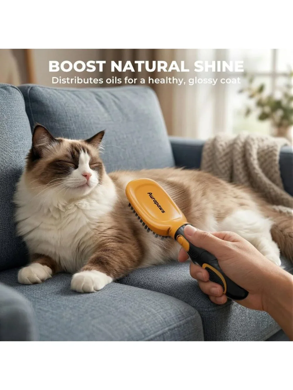 6-in-1 Deshedding Brush Grooming Kit for Dogs & Cats, All Coat Types, Reduces